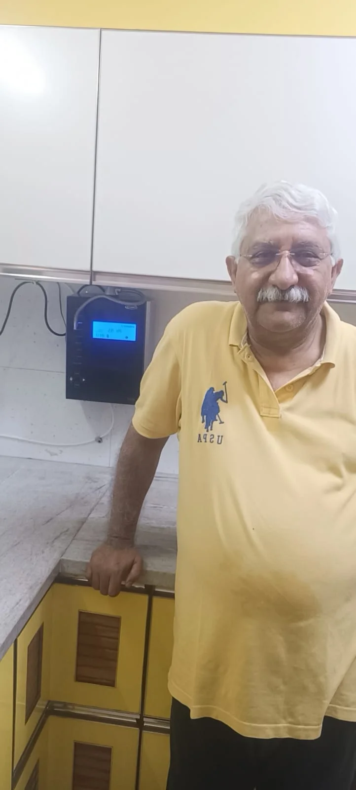Man relies on Chanson Quality Water Purifier for pure water